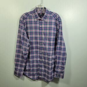 Vineyard Vines Men's Performance Fit Murray Blue & Pink Plaid Shirt Size M 3426